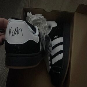 adidas Black and White Athletic Shoes